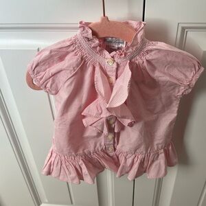 Ralph Lauren baby girl top ruffle gingham